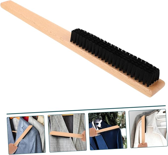 BESTYASH Bristle Cleaning Brush Wood Handle Versatile Garment and Shoe Scrubber for Clothes Bathroom Kitchen Tiles Hard Reach Corners Lightweight Design