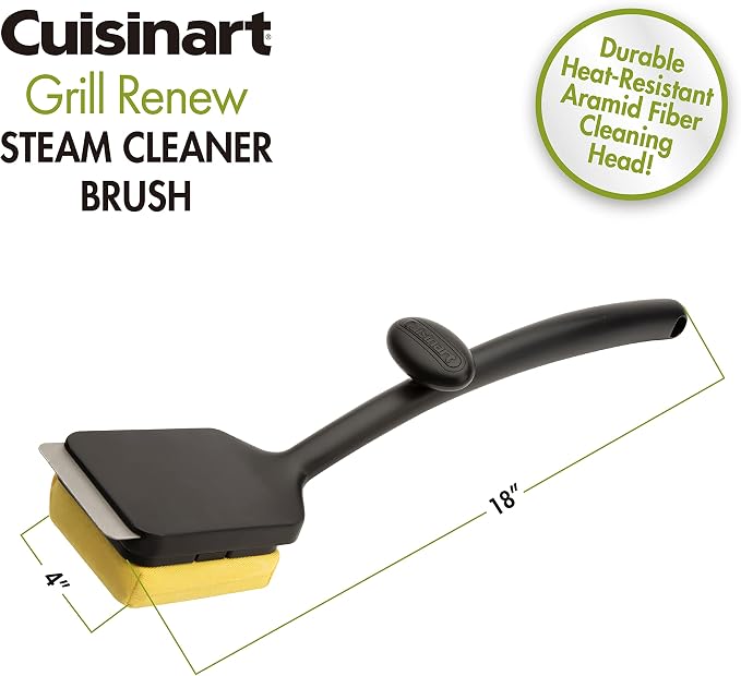 Cuisinart Grill Cleaning Bundle with CCB-1000 Steam Brush, CGC-19 21x19x10in Tote for CGG-180 & CEG-980 Grills