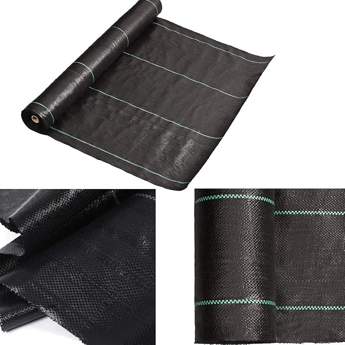 Petgrow Heavy Duty Weed Barrier Landscape Fabric for Outdoor Gardens | Non Woven Weed Blockr Fabric - Garden Landscaping Fabric Roll - Weed Control Fabric in Rolls（5FTX250FT）