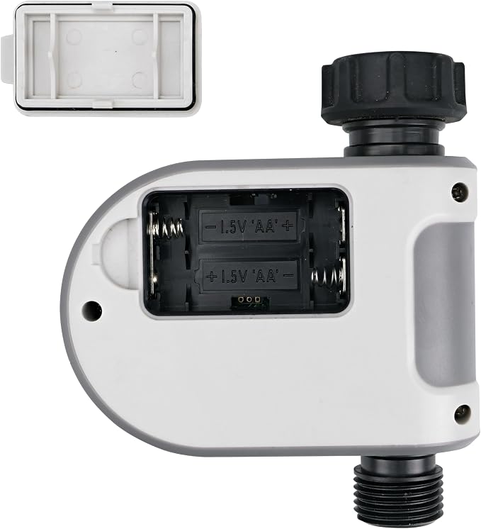 Raindrip R875CT Hose-End Smart Water Sprinkler Timer, Wi-Fi, Wireless Hose Faucet Bibb Timer for Garden, Drip Irrigation System Controller, Free App via 2.4 GHz Gateway Combo,GHT Compatible, Gray