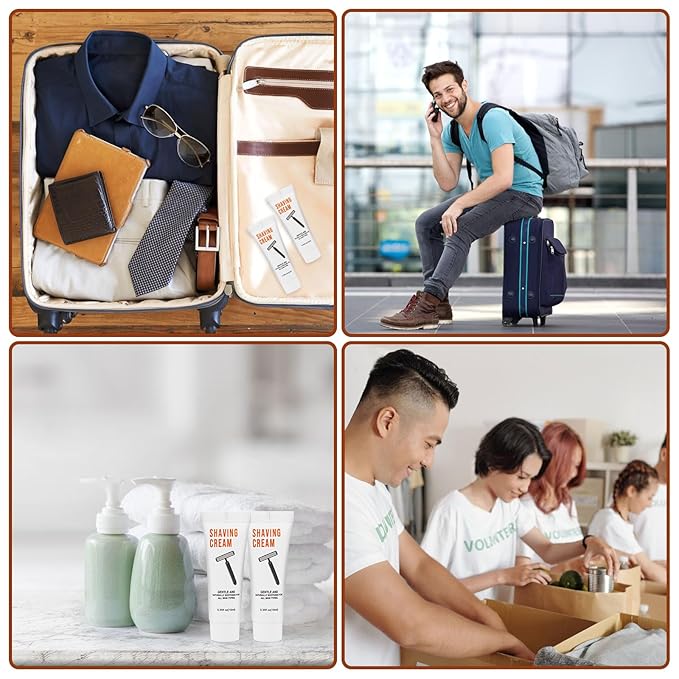 500 Shaving Cream Bulk Travel 10ml/0.35fl oz,Disposable Shaving Cream in Bulk Travel Shave Cream for Hotel Homeless,Jasmine
