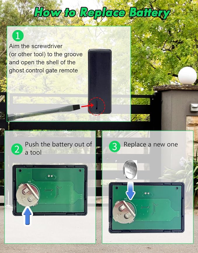 AXP1 AXS1 AXR1 Gate Opener Remote Transmitter, 5-Button, 3-Button Remote Transmitter for Automatic Gate Openers, Partymode, for Gh ost Opener Systems (Black, AXP1 6PCS)