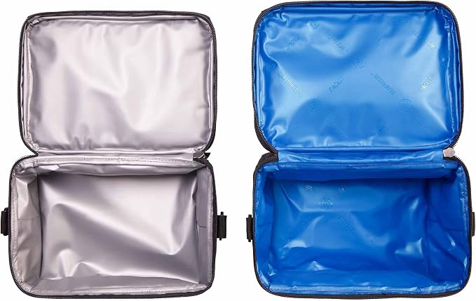 PackIt Mod 3-In-1 Lunch Box for Men and Women, Black with EcoFreeze Technology (Built-in Ice Packs), Removable Crossbody Strap, Designed for Outdoor, Work & Everyday Use