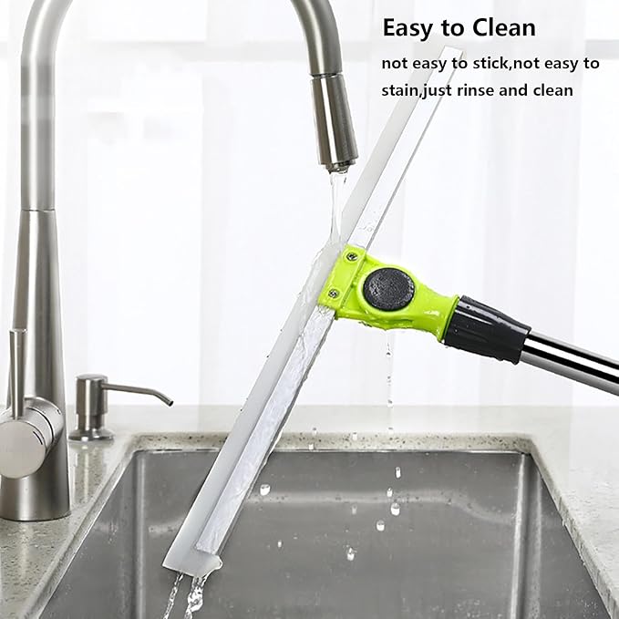 Magic Broom Sweeper, with 51 Long Handle Silicone Brooms for Floor Cleaning, Air Broom and Dustpan as Seen on Tv for Smooth Floors,Rugs,Windows,Small:35×130cm