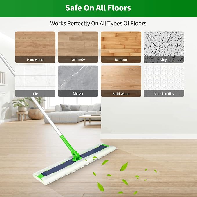60 Count Thicken Heavy Duty XL Dry Sweeping Cloths for Swiffer Sweeper XL Mop,Disposable X-Large Pet Dry Mop Refill,Multi-Surface Dry Cloth Refills for Floor Cleaning