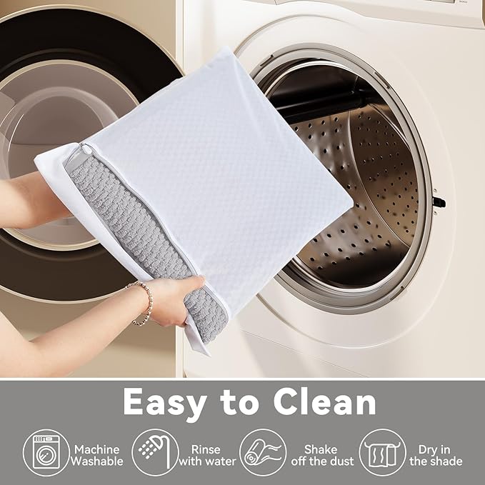 Triohero Large Bathroom Rugs Non Slip Washable Bath Rugs Super Absorbent Bathroom Rug Thin Quick Dry Low Pile Bath Mats, Light Grey 36"x48"