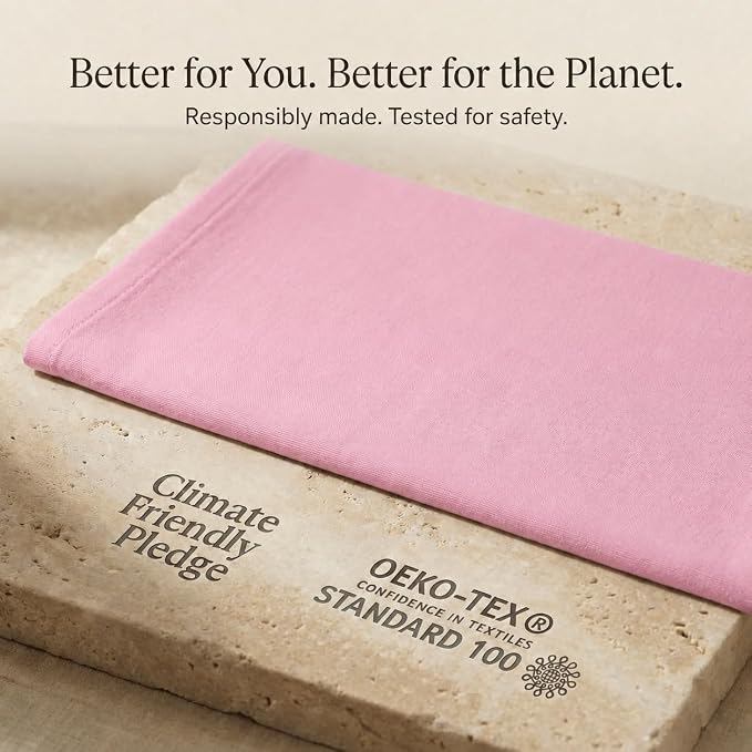 Urban Villa Kitchen Towels 100% Cotton Dish Towels for Kitchen(Set of 6) 20”x30” Dish Cloths Highly Absorbent Kitchen Linen Set with Hanging Loop Perfect for Drying Dishes Cleaning Hand Towels – Pink