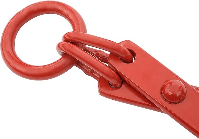 Skidding Tongs 32-inch Log Grabber with Ring for Connecting with Chain Logging Tools for Forestry, Timber, and Firewood by Earth Worth (Red)