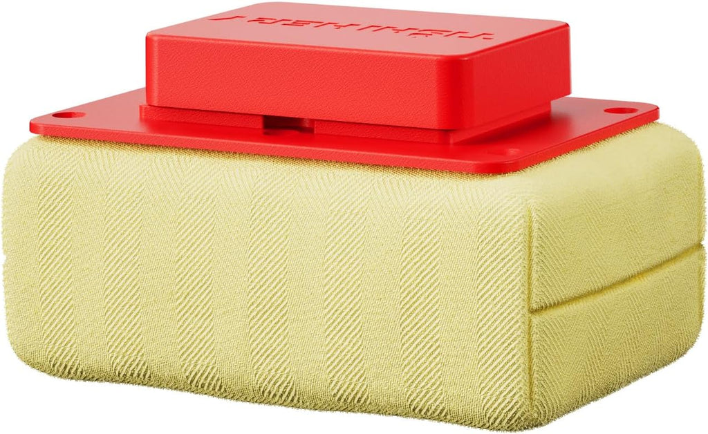 Bristle Free Grill Brush Replaceable Head for Outdoor Grill Cleaning, Safe Steam BBQ Grill Cleaning Pad Replacement for Cast Iron, Stainless Steel, Porcelain, Ceramic Grates - Red