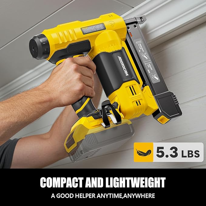 Cordless Brad Nailer for Dewalt 20V Battery (Tool Only), 2 in 1 Cordless Nail Gun with 1000 Nails and 500 Staples, Nail Gun Battery Powered for Home Improvement & Woodworking