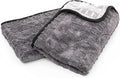 The Rag Company Gauntlet Car Drying Towel, Ultra-Absorbent 70/30 Blend Korean Microfiber, Dries Vehicles Faster Without Scratching, 900 GSM, 15x24 Inches, Ice Grey/Grey, 2-Pack