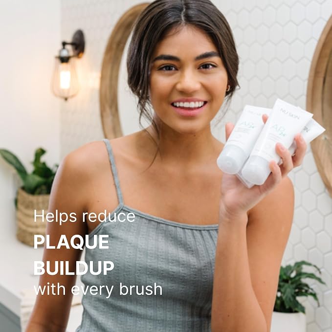 Nu Skin AP 24 Whitening Fluoride-Free Toothpaste | 4 Oz | 2 Pack | Vanilla mint flavor, no peroxide or fluoride | Enamel-safe | Brightens teeth, removes surface stains, and fights plaque