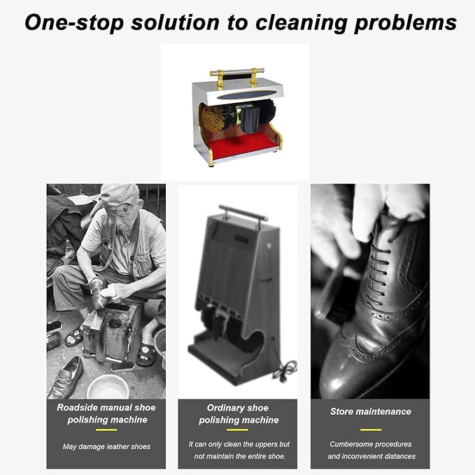 Shoe Polishing Machine, Electric Automatic Induction Shoe Shine Polisher for Home Use, Compact and Efficient Shoe Care Device