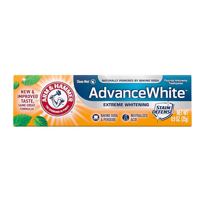 Arm & Hammer Advance White Extreme Whitening Toothpaste, 0.9 oz. (Packaging May Vary) (Pack of 3)