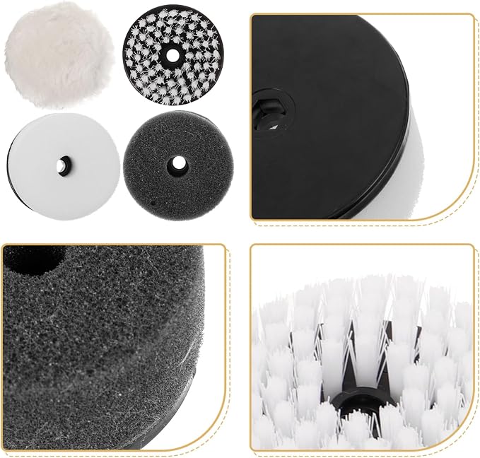 Veemoon 4pcs Shoe Cleaning Brush Set Suede and Boot Brushes for Polishing Dusting and Deep Cleaning for Sneakers and Leather Shoes