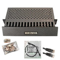 Neat Patch 2U Cable Management Kit - 5 Packs w/ 120 CAT6 Patch Cables (2FT Black)