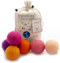 Friendsheep Wool Dryer Balls, Organic Reusable Fabric Softener Alternative for Laundry, Handmade, Fair Trade, Hypoallergenic, Eco-Friendly, Plastic-Free (6 Pack XL - Tropical Sunset)