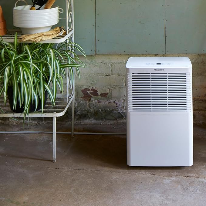 Hisense 25 Pint Small Compact Portable Dehumidifier, Energy Efficient Quiet Humidity Absorber Moisture Extractor for Bathroom Bedroom Room Garage Attic Home Crawl Space Closet