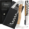 Chateau Laguiole Classic Laguiole Corkscrew - Olive Wood French Luxury Wine Opener - Includes Leather Sheath & Gift Box