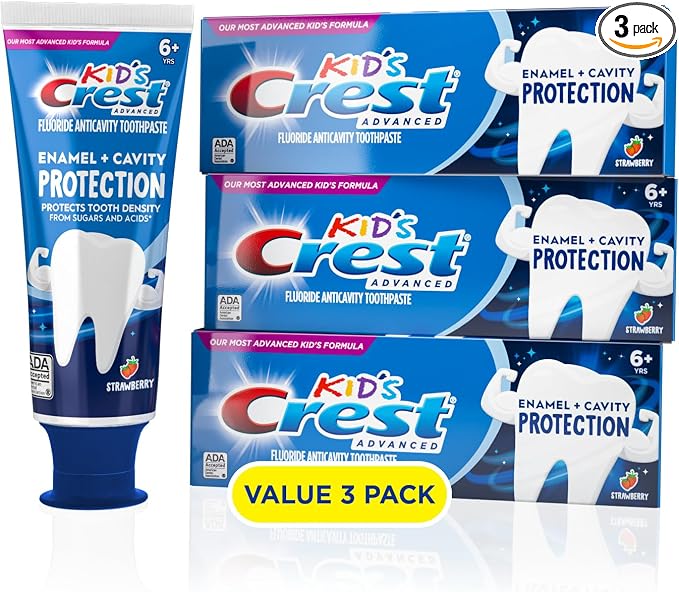 Crest Kids Enamel + Cavity Protection Toothpaste, 4.1oz (Pack of 3)