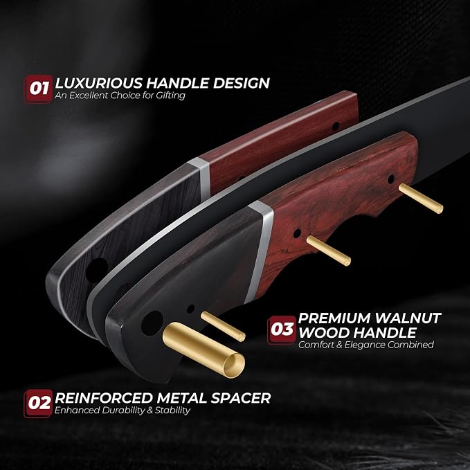 DRGSKL Kitchen Utility Knife From Japan - Small Chef Knife 5 Inch | Japanese ATS-34 Steel, Full Tang, Ergonomic Walnut Handle, Precision Cutting, Gift Box