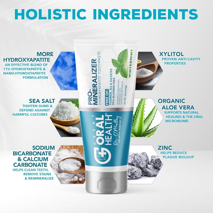 Nano hydroxyapatite Toothpaste Fluoride-Free Dentist Formulated Remineralizing Anti Cavity Enamel Support Sensitive Teeth Toothpaste Flavor Variation 3 Pack: Citrus Blast, Peppermint Wow, Wintermint