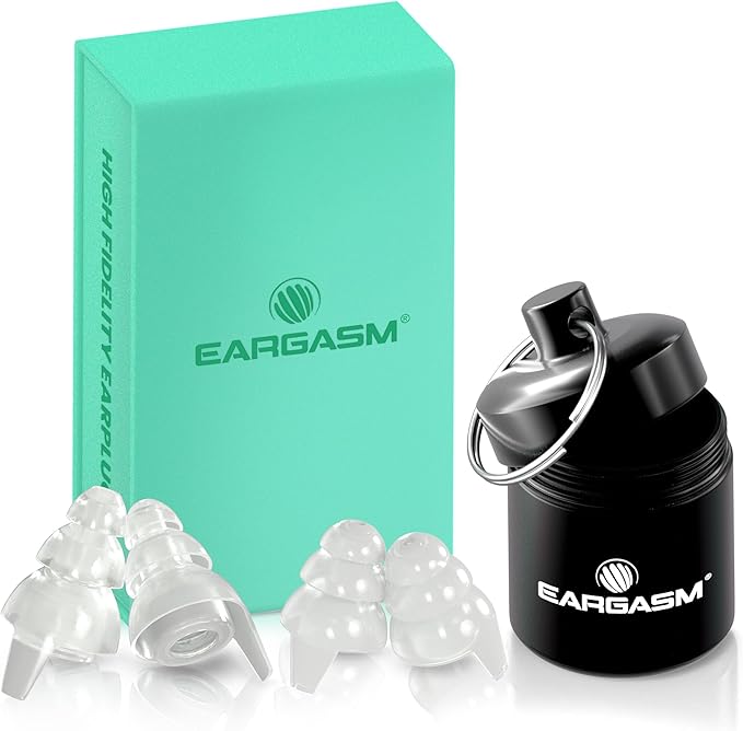 Eargasm High Fidelity Afterglow Glow-in-the-Dark Earplugs for Concerts, Festivals, Musicians, DJs, Night-Life Hearing Protection - Reusable Ear Plugs for High Fidelity Noise Reduction up to 21 dB