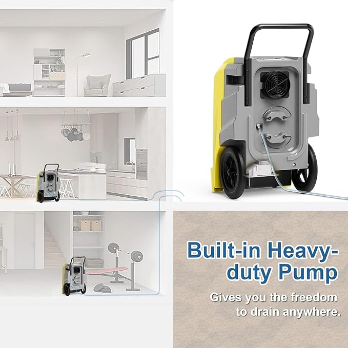 ALORAIR Commercial Dehumidifier with Pump Drain Hose, 190 Pints Industrial Dehumidifiers Large Capacity for Basements, Garages, Mall & Job Sites, 6 Years Limited Warranty