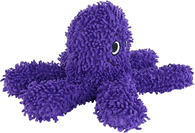 MIGHTY Tuffy Microfiber Medium Ball Octopus Dog Toy | Ultra Durable Plush Toy with Multiple Layers & Reinforced Seams , Washable and Floats , Mighty® Construction