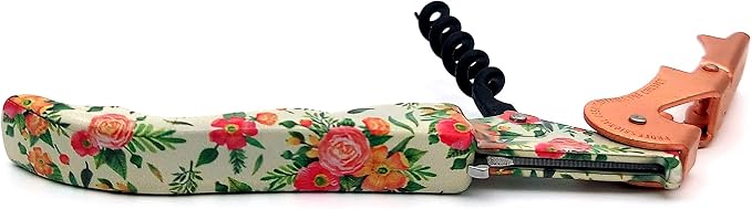 Pulltap's Genuine Collection Floral 900 Waiter's Corkscrew – Double-Hinged Wine Key with Sliding Foil Cutter – Patented Design – Made in Spain – Flower Color