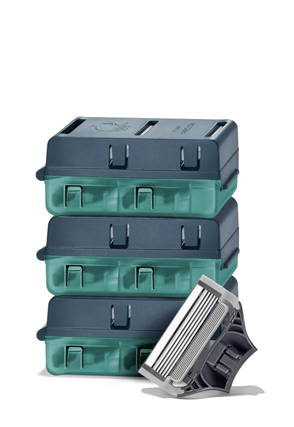 Harry's Original Shaving Kit for Men - 6 Razor Blade Refills, Foaming Shave Gel, and Travel Blade Covers - TSA Approved Travel Essentials - German Engineered