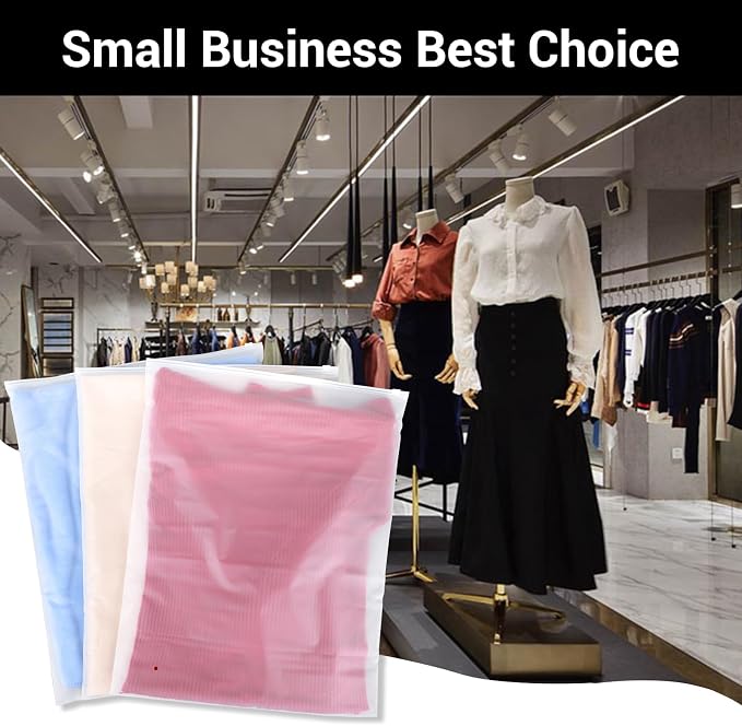 Clothing Bags, 100 Count 16x20 inch Extra Large Frosted Zipper Plastic Bags for Clothes, Sweater Dress, Jeans, Jacket, T Shirt Packaging Shipping, 3 Mil, with Vent Holes