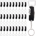 28 Pcs 3.27'' Stainless Steel Wine Bottle Openers with Keychain | Waiter corkscrew wine keys for beer and wine bottles, ideal for bars, restaurants, parties and home use, black finish