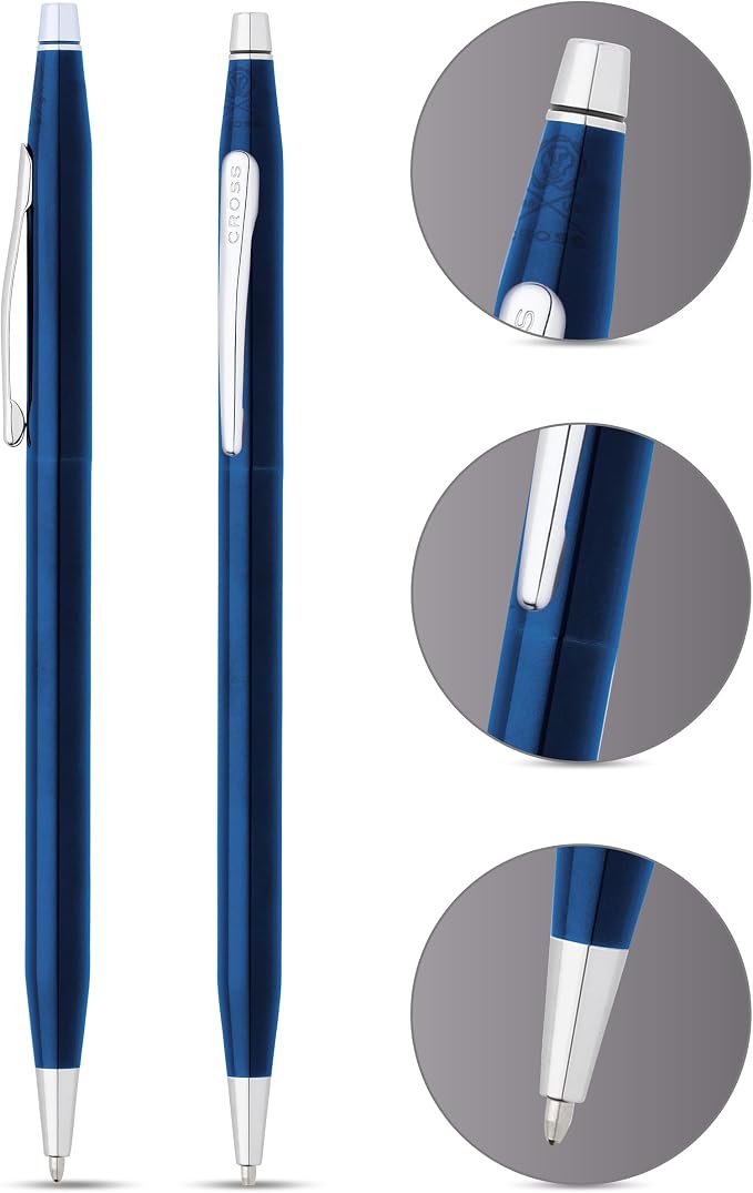 Cross Special Collection Classic Century Pearlescent Blue PVD Barrel and Polished Appointments Ballpoint Pen