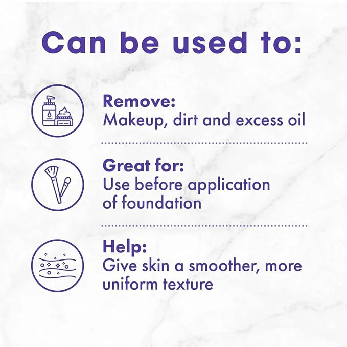 Buf-Puf Facial Sponge, Dermatologist Developed, Removes Deep Down Dirt & Makeup That Causes Breakouts and Blackheads, Reusable, Exfoliating, White, 12 Count