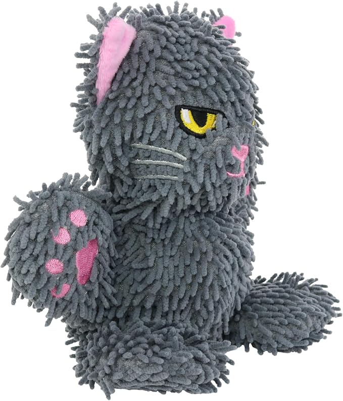 MIGHTY Tuffy Microfiber Medium Ball Cat Dog Toy | Ultra Durable Plush Toy with Multiple Layers & Reinforced Seams , Washable and Floats , Mighty® Construction