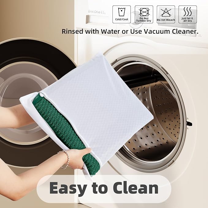 TYUU Bathroom Rugs Non Slip Washable, Super Absorbent Thin Bath Mat Quick Dry Low Pile Bathroom Rug, Dark Green 20"x48"
