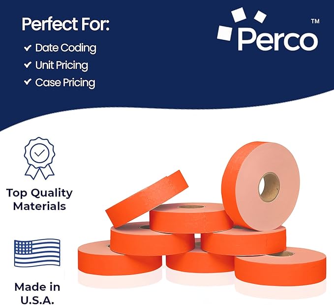 Pricing Labels for Monarch 1131 Fluorescent Red - 20,000 Labels w/ 8 Rolls Value Pack, 1 Sleeve - Made in USA
