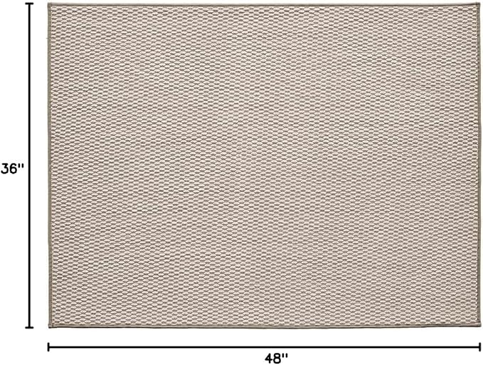 TYUU Large Bathroom Rugs Non Slip Washable Bath Rugs Super Absorbent Bathroom Rug Thin Quick Dry Low Pile Bath Mats, Beige 36"x48"