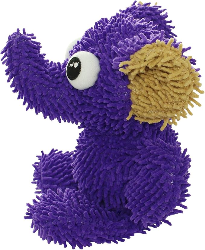 MIGHTY Tuffy Microfiber Medium Ball Elephant Dog Toy | Ultra Durable Plush Toy with Multiple Layers & Reinforced Seams , Washable and Floats , Mighty® Construction