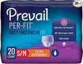 Prevail Per-Fit Daily Underwear for Women, Incontinence, Disposable, Extra Absorbency, Medium, 20 Count
