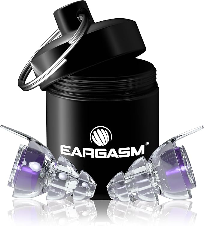 Eargasm High Fidelity Hyperviolet Purple Earplugs for Concerts, Festivals, Musicians, DJs, Night-Life, Motorcycle Hearing Protection - Reusable Ear Plugs for High Fidelity Noise Reduction up to 21 dB