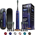 Wagner Stern IntelliBrush Series Whitening Electric Toothbrush with Pressure Sensor. Offers 4 Brushing Modes, 3 intensities, 8 Soft Brush Heads, and a Luxury Travel case.