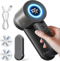 BAHREL Rechargeable Fabric Shaver, 2 in 1 Electric Lint Remover with Lint Brush, Fuzz Lint Shaver, Sweater Shaver to Remove Pilling, Fabric Defuzzer for Clothes, Furniture (Color : Black)