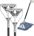 KeFanta 60" Metal Mop Handle Commercial Heavy Duty, Quick Change Industrial Mop Stick Replacemet,Side Gate Mops Head Replacement Holder for Floor Cleaning(2 Pack)