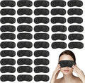 210 PCS Sleep Masks Bulk Eye Mask, Liubeili Sleeping Mask Blindfold Eye Cover Team Building Games Party with Nose Pad and Adjustable Strap for Women Men 4 Layers Black