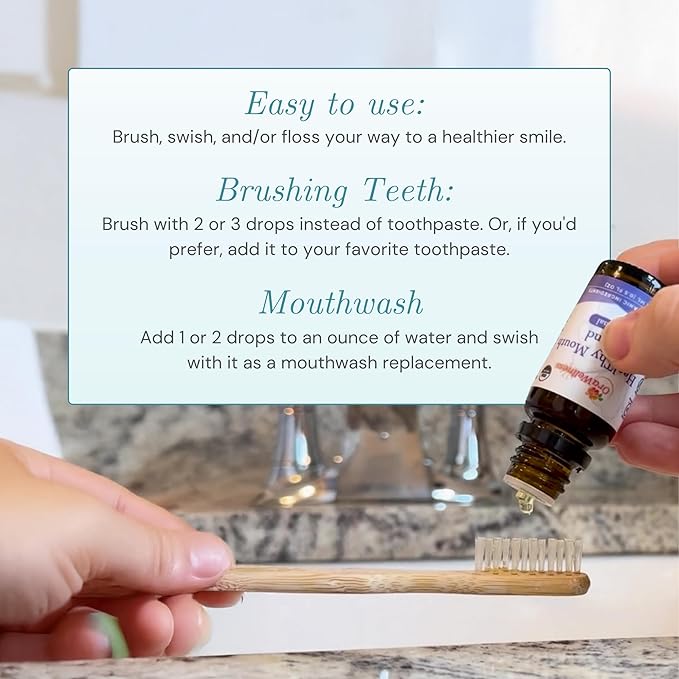 OraWellness Healthy Mouth Blend Organic Tooth Oil, Fluoride Free Rinse | Made in the USA with Essential Oils, Natural Toothpaste & Mouthwash Alternative, Supports Healthy Mouth, Teeth & Gums, 3 Pack