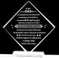Movdyka Christmas Dad Gifts Best Birthday Gift for Dads from Daughter Son, Crystal Keepsake Plaque, to My Dad Present on Valentine's Day Fathers Day Thanksgiving
