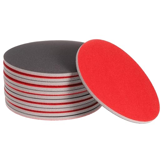 uxcell 12pcs 600 Grit Sanding Sponge 6 Inch Hook and Loop Sponge Sanding Disc Wet/Dry for Car Wood Drywall Metal