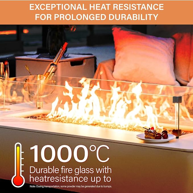 NUPICK 5 Pound Fire Glass, 1/2 Inch Reflective Fire Pit Glass | Tempered Fire Pit Rocks for Propane or Natural Gas, Glass Rocks for Fire Pit Table, Fireplace, Fire Bowl, Rose Gold